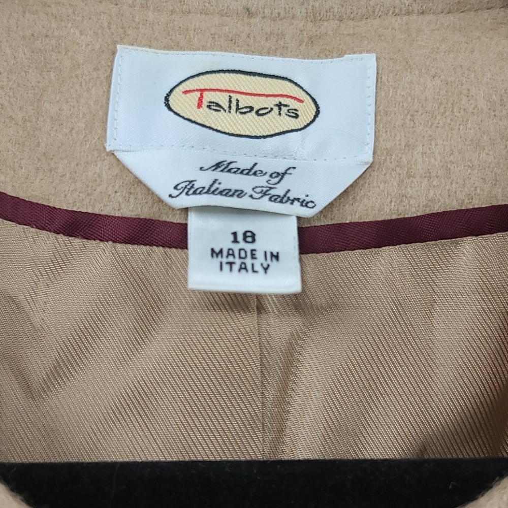 Talbots camel hair Italian fabric blazer. Size 18 - Picture 3 of 4